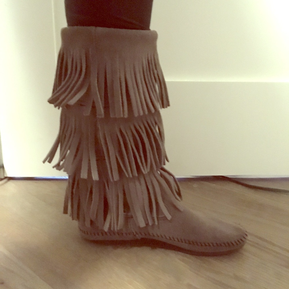 Minnetonka Fringe Boots